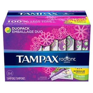 29936 Radiant Tampons Regular Super, 84 Count (Pack of 1) - Picture 1 of 7
