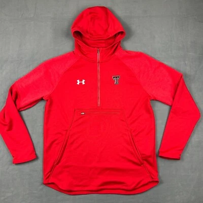 Sudadera con Capucha Under Armour Texes Tech Para Hombre Grande Calificativa Polar Anorak Rojo 1/2 Cremallera Foto 1 de 4