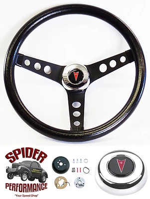 1964-1966 Pontiac steering wheel 13 1/2" CLASSIC BLACK — 第 1/4 张图片