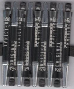 MEDIUM Gunmetal/Silver Aluminum DW TOP SPIN Dart Shafts: 1 set of 3 - Picture 1 of 4