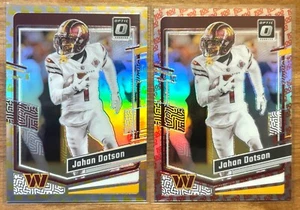 2023 Donruss Optic - Jahan Dotson - 100 One Hundred Prizm + Flex Emoji /149 💯💪 - Picture 1 of 2