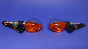 Highway Hawk Blinker Mini Turn Signals Short Chrome E-Mark Turnlight 68-6600 - Bild 1 von 4