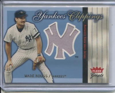 Fleer Greats of the Game 2004 Yankees Clipings Wade Boggs #YC-WB HOF Foto 1 de 2