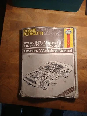 Dodge Dart Challenger Plymouth Sapporo 1978-83 manual Haynes dañado Foto 1 de 4
