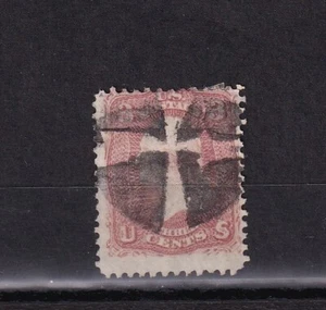 Very Scarce US # 64a 1861 3c Washington Stamp Pigeon Blood Pink Perf 12 Lot 385 - Picture 1 of 3