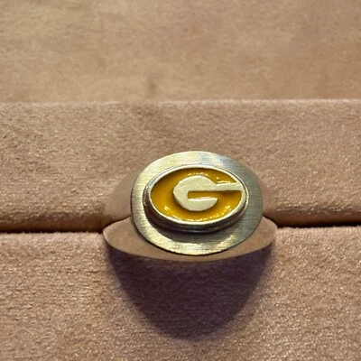 New Sterling Silver Yellow Enamel Grambling State Tigers Signet Ring - Image 1 of 4