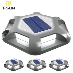 4Pack Solar LED Deck Lights Outdoor Path Garden Stairs Step Road Driveway Lamps - Picture 1 of 9