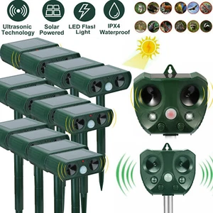 Upgraded Solar Ultrasonic  Dog Cat Skunk Deer Raccoon For Garden - Picture 1 of 38
