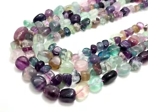 Pepita ciottoli fluorite arcobaleno naturale lucidato pietre preziose lisce perline PGS384 - Foto 1 di 4