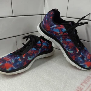 Skechers Flex Appeal Cosmic Rays Women's Sport Shoe Navy Multi Size 6.5 - Picture 1 of 12