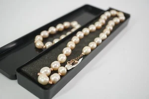Barock Set Perlenkette & Armband 925 Silber Perlen Schmuck Echtschmuck Kette - Bild 1 von 11