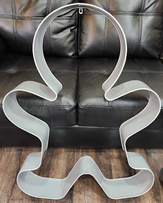 38" Giant Silver Metal Gingerbread Man Cookie Cutter Wall Decor Christmas Huge - Image 1 of 4