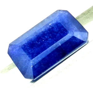 20.65 Cts Natural Blue Sapphire Emerald Cut Loose Gemstone AG196 - Picture 1 of 4