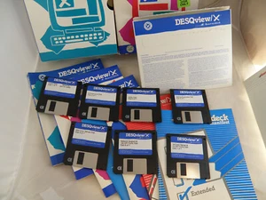 Desqview/X Version 1.1 - 3.5" Floppy disks PC DOS operating system Quarterdeck - Picture 1 of 9