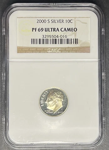 2000-S Silver Proof Roosevelt Dime NGC PF-69 UCAM, Buy 3 Items, Get $5 Off!! Cover