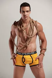 SALE UK Small 8 Paar SuperMe Herren Boxershorts - zufällige Farben Baumwolle Trunks - Bild 1 von 10