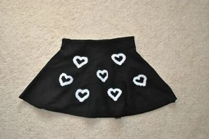 H&M Little Girls' Black Heart Sweater Skirt - Size 1.5T - 2T - Picture 1 of 3