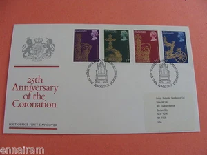 Reina Isabel II Jubileo de Plata Coronación FDC Primer Día de Emisión 1978 Reino Unido - Imagen 1 de 1