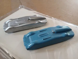 Vintage Midgetoy 1940s 50's Futuristic Car, Silver & Blue Streamlined Free Ship - Picture 1 of 7