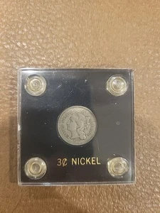 1868 3 Cent Nickel in Case - VF - Picture 1 of 2