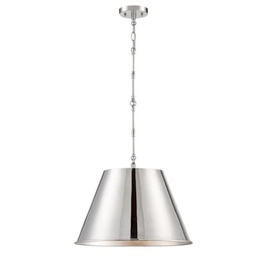 Savoy House Alden 1-Light 13" Pendant, Polished Nickel - 7-231-1-109 - Image 1 of 1