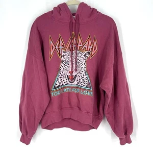 Daydreamer Def Leppard Too Late For Love Sudadera con Capucha Grande Rosa XS - Imagen 1 de 12