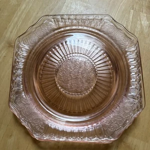 Set Of 3 Vintage Anchor Hocking MAYFAIR PINK 8” Salad Plates - Picture 1 of 12