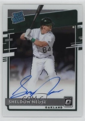 2020 Panini Donruss Optic Rated Rookie Signatures Sheldon Neuse #RRS-SN Auto RC - Image 1 of 2