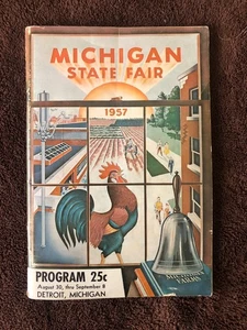 MICHIGAN STATE FAIR 1957 PROGRAMM 30. AUGUST. 8. SEPT. SEHR GUTER ZUSTAND - Bild 1 von 4