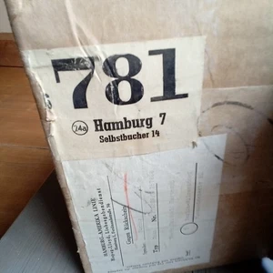 Antikes LEERKARTON Päckchen HAPAG LLOYD box 1930-40er Jahre USA - Bild 1 von 9
