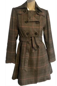 Karierter Trenchcoat Mantel⭐️H&M⭐️XS⭐️wie neu⭐️braun-beige⭐️ - Bild 1 von 9