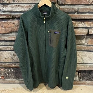 Patagonia R1 Air Zip Neck Torrey Pine Green Pullover Fleece Jacket - Picture 1 of 8