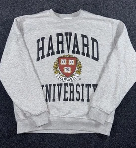 Sudadera Gris Cuello Redondo Universidad de Harvard Mediana Colegial Licencia Logo - Imagen 1 de 7