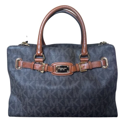 Сумка Michael Kors Hamilton с монограммой сумка с короткими ручками восток запад наплечная коричневая сумка  - Изображение 1 из 2