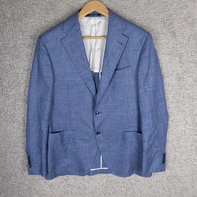 IL LANIFICIO MEN'S SUMMER BLAZER size 52 LARGE L SLIM  WOOL SILK LINEN JACKET - Image 1 of 4