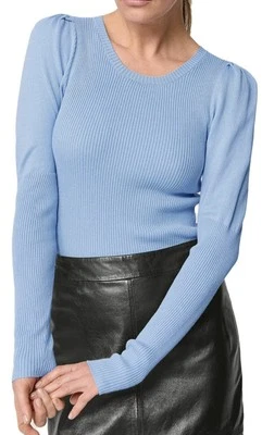 Suéter Azul Jersey Ellos Talla 20/22 Tejido Acanalado Manga Abullonada Nuevo con Etiquetas Foto 1 de 4