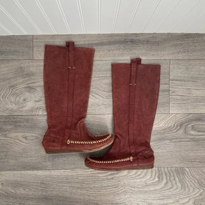 Botas Mocasín Frye Para Mujer 5.5 Cuero Rojo/Marrón, Alex Pull On | Tribal - Imagen 1 de 7