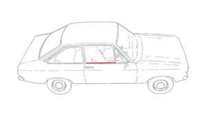 NEU für Ford Escort Mk2 Tür Fenster Glas Dichtung außen Gummi Ersatz 77cm lang - Bild 1 von 2