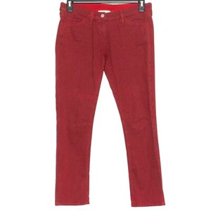 Etoile Isabel Marant Womens Jeans Skinny Stripe Zip Fly Red Black Size Medium GK - Picture 1 of 2