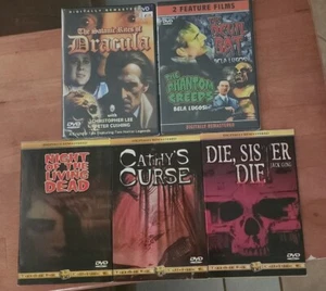 Lot of 6 Cult Classic Horror Films, Night Of The Living Dead, Cathy's Curse, Die - Picture 1 of 12