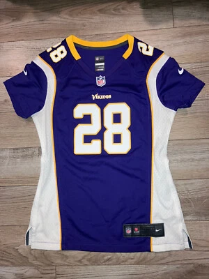 Camiseta deportiva para mujer Adrian Peterson #28 Minnesota Vikings Nike NFL pequeña S Foto 1 de 3