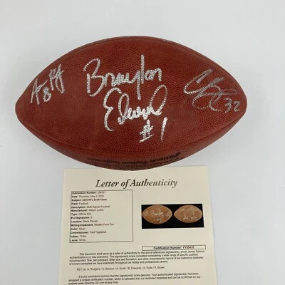 Aaron Rodgers Rookie 2005 Draft Class Signed NFL Wilson Football JSA COA - Image 1 of 4
