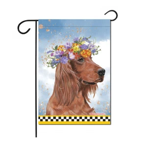 Irish Setter Floral Garten Flagge doppelseitig 12 x 17 Zoll - Bild 1 von 1