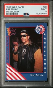 1992 WILD CARD DECISION 92 80 RAP MUSIC PSA 9 - Picture 1 of 2
