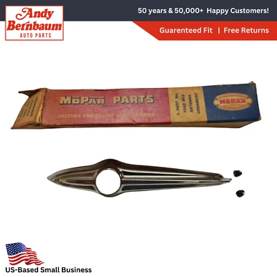 1955-1956 Desoto Chrysler Access Chrome Antenna Base Ornament 1640462 NOS - Image 1 of 4
