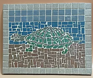 "Mid Century moderne Mosaikfliese Wandkunst - Schildkröte 15"" x 12"" - Bild 1 von 11