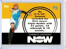 2007-08 Topps Basketball Generation Now #GN2 Carmelo Anthony