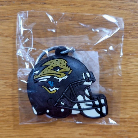 Jacksonville Jaguars Keychain PVC Rubber 3-D Helmet NFL Football Team Key Ring Cover