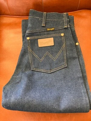 Jeans Wrangler Vintage Años 90 Deadstock Hechos en EE. UU. Corte Vaquero 13MWZ Lavado Oscuro 28x34 Foto 1 de 4