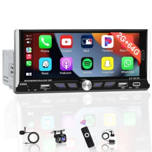 Radio de coche 6,9 pulgadas DAB+ Single 1 Din Apple Carplay Android 13.0 GPS Navi 2G+64G - Imagen 1 de 24